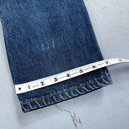 Naked & Famous Jeans Mens 30x36 Blue Dirty Fade Selvedge Denim Skinny Guy