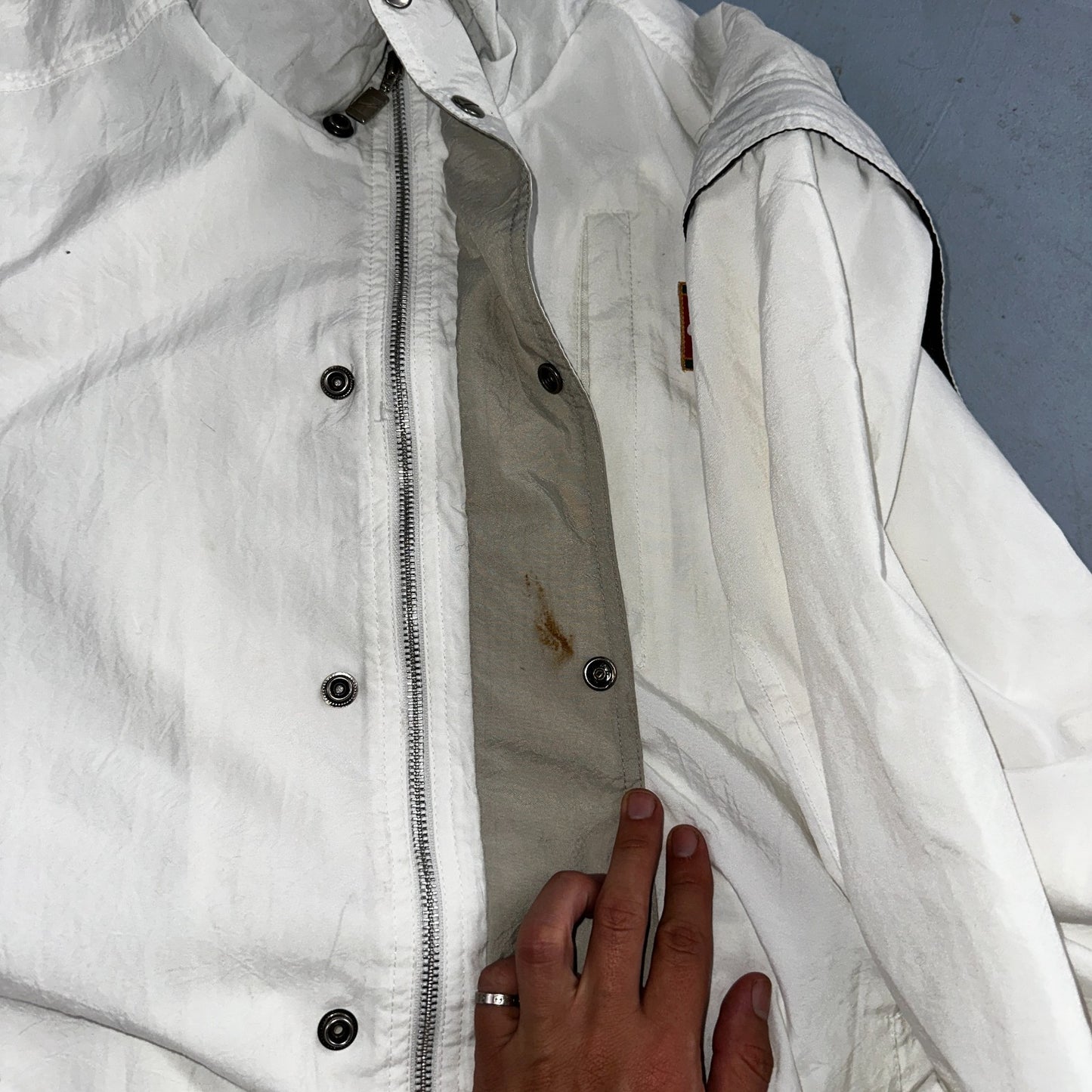 Nike Jacket Vintage 90s Challenge Court Tennis Vest Removable Sleeves RARE White