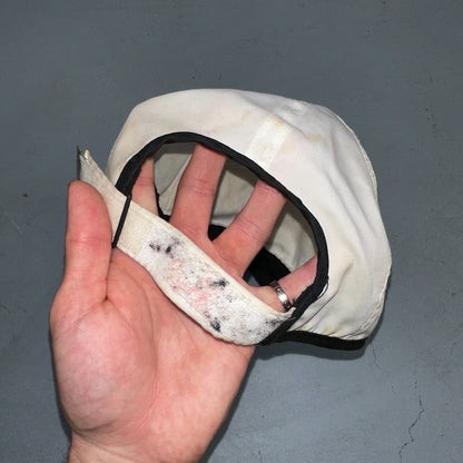 Nike Hat Cap Strap Back Black White Dri Fit Featherlight Golf Center Swoosh Run