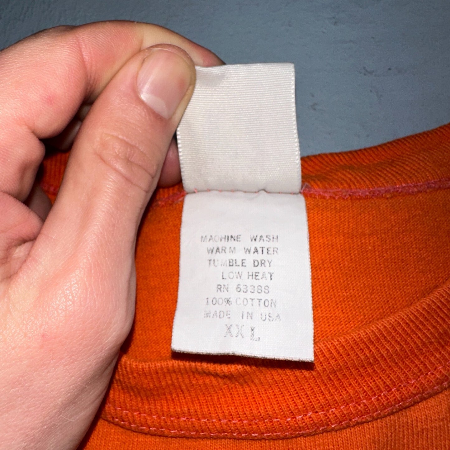 Denver Broncos 1997 Vintage Logo 7 AFC Champion T Shirt Orange Football 2XL