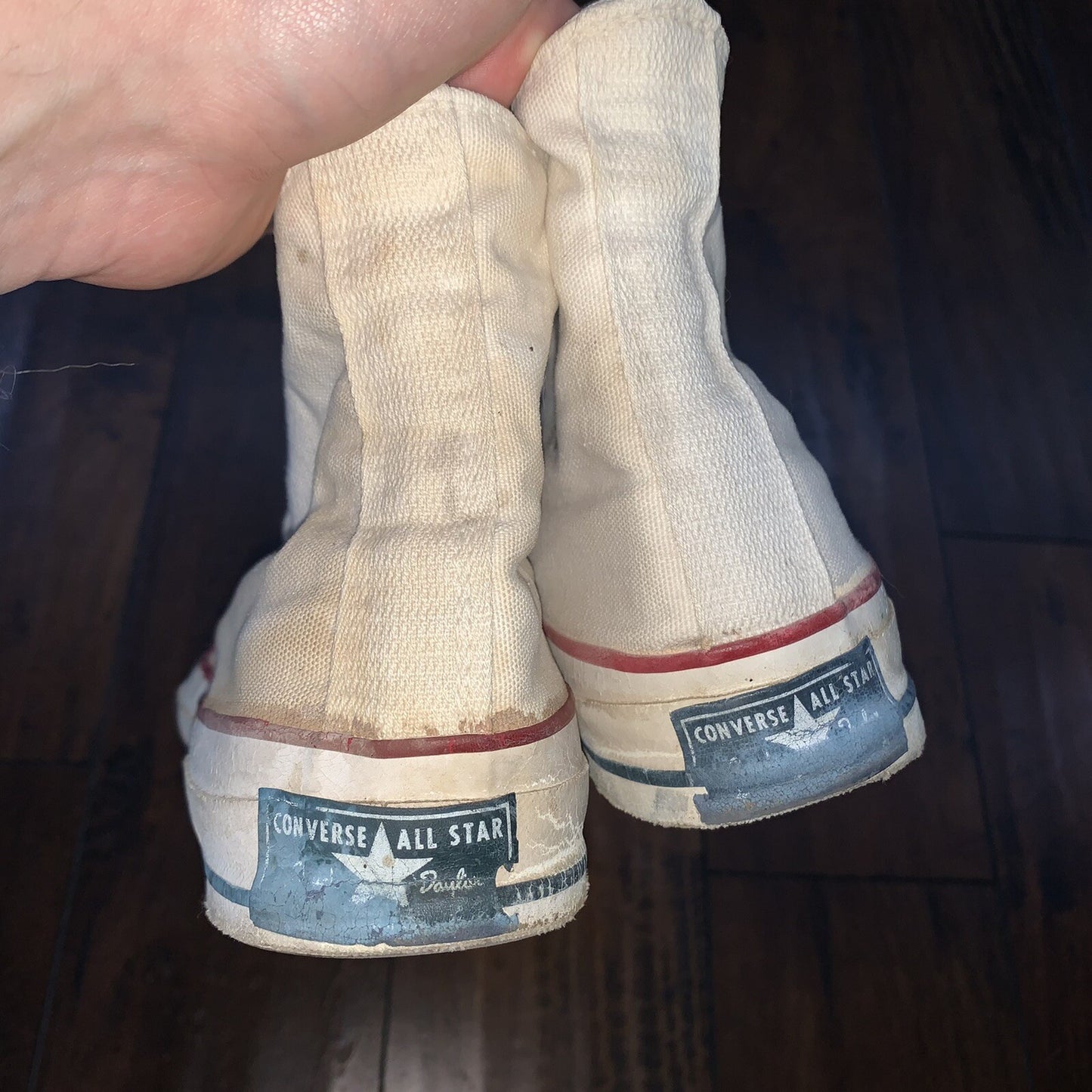 Vintage 60s CONVERSE Chuck Taylor All Star Blue Label White 7 RARE Comfort USA