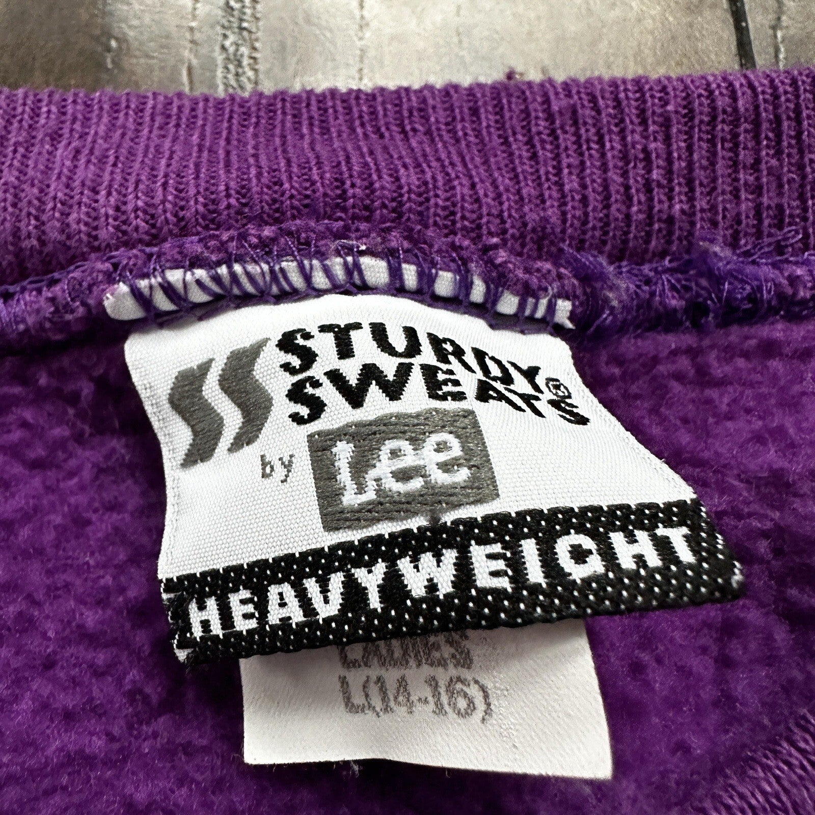 Vintage 90s Lee Sturdy Sweats Sweatshirt Large Womens Purple Pullover USA RARE