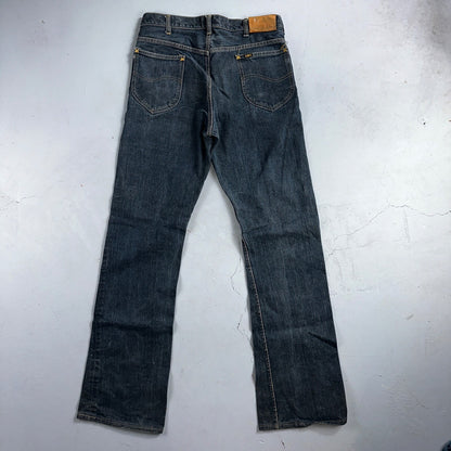 Lee VTG 70s Riders Denim Boot Cut Flare Jeans USA 33x35 Dark Wash Cowboy 1970s
