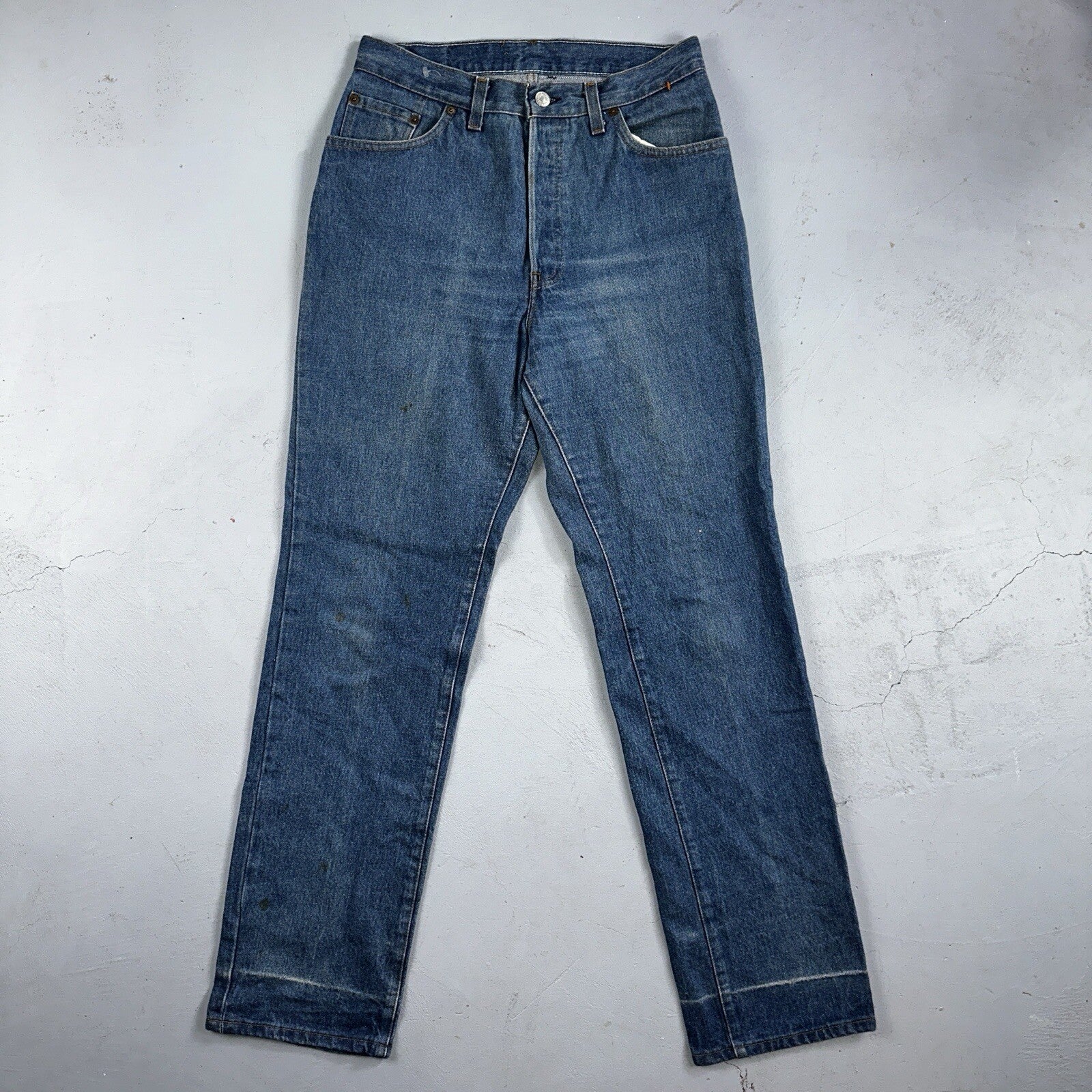 Levis 501 Vintage 80s USA XX Straight Leg Jeans Blue Med Wash High Rise 29x32