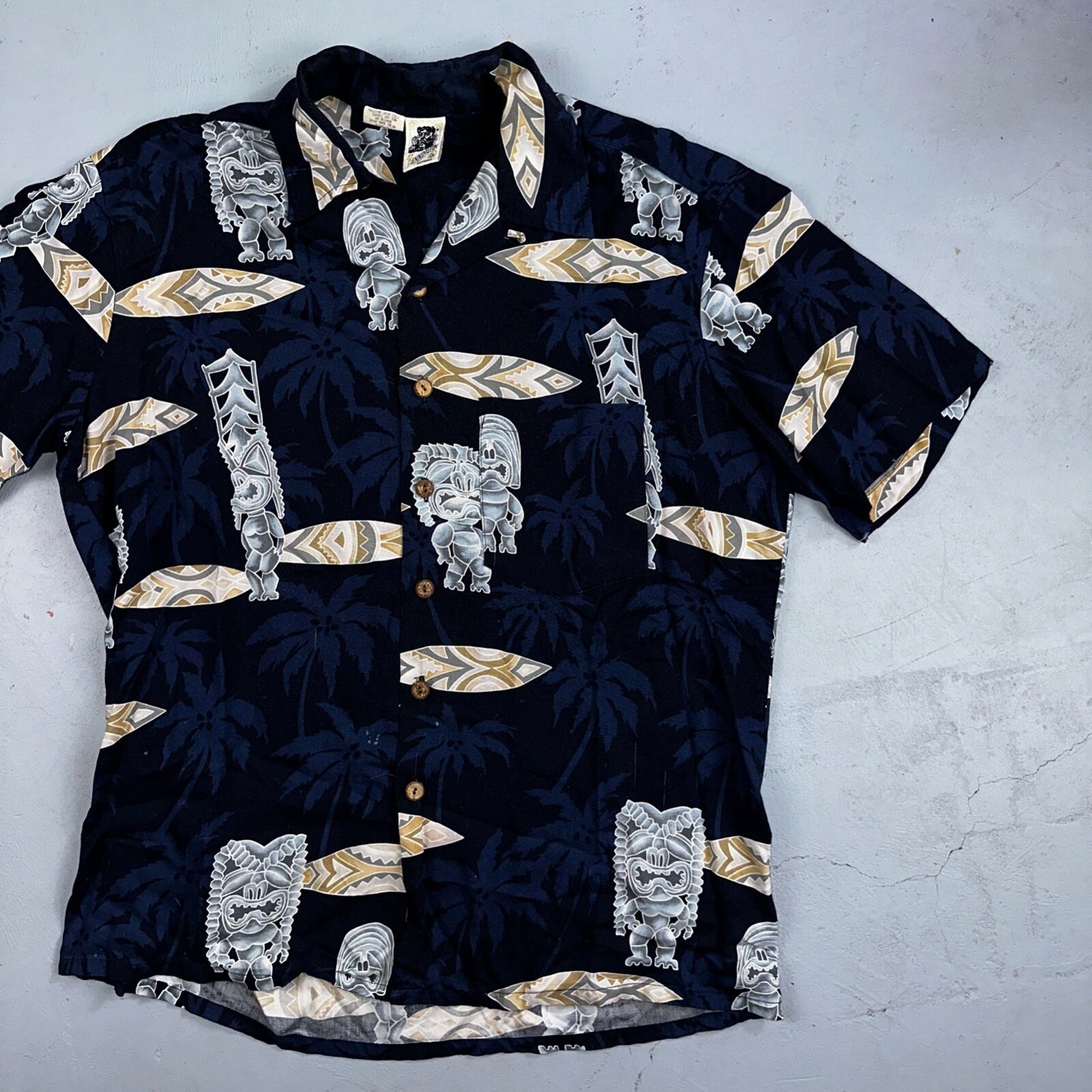 Vintage 90s Kennington Ltd. California Hawaiian Shirt All Over Print Floral Sz L