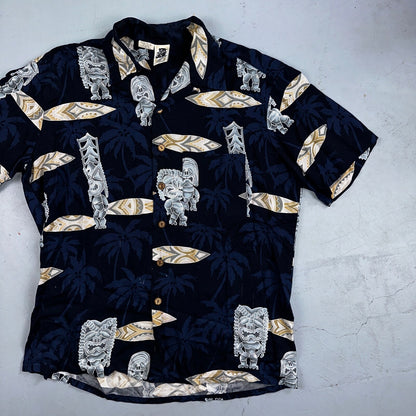 Vintage 90s Kennington Ltd. California Hawaiian Shirt All Over Print Floral Sz L