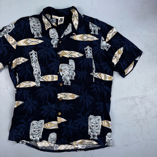 Vintage 90s Kennington Ltd. California Hawaiian Shirt All Over Print Floral Sz L