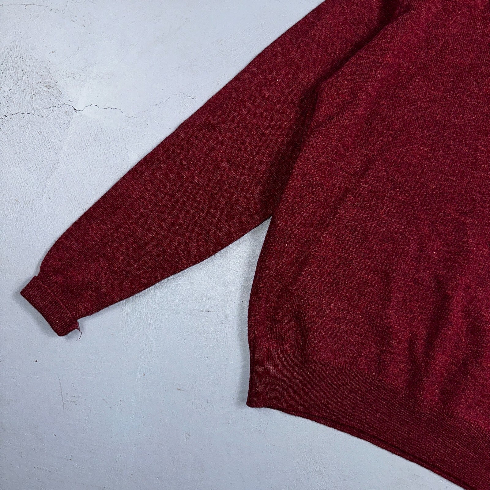 VTG Edinburg Woolen Mill Wool Cardigan Sweater Women’s M 1970s Red Lambswool