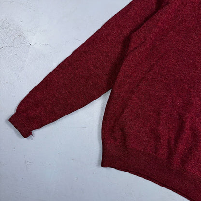 VTG Edinburg Woolen Mill Wool Cardigan Sweater Women’s M 1970s Red Lambswool