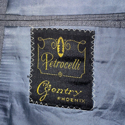 VTG Mens 2 PC Suit 38 Jacket Coat Pants Gray Rockabilly 60s 1960s Petrocelli