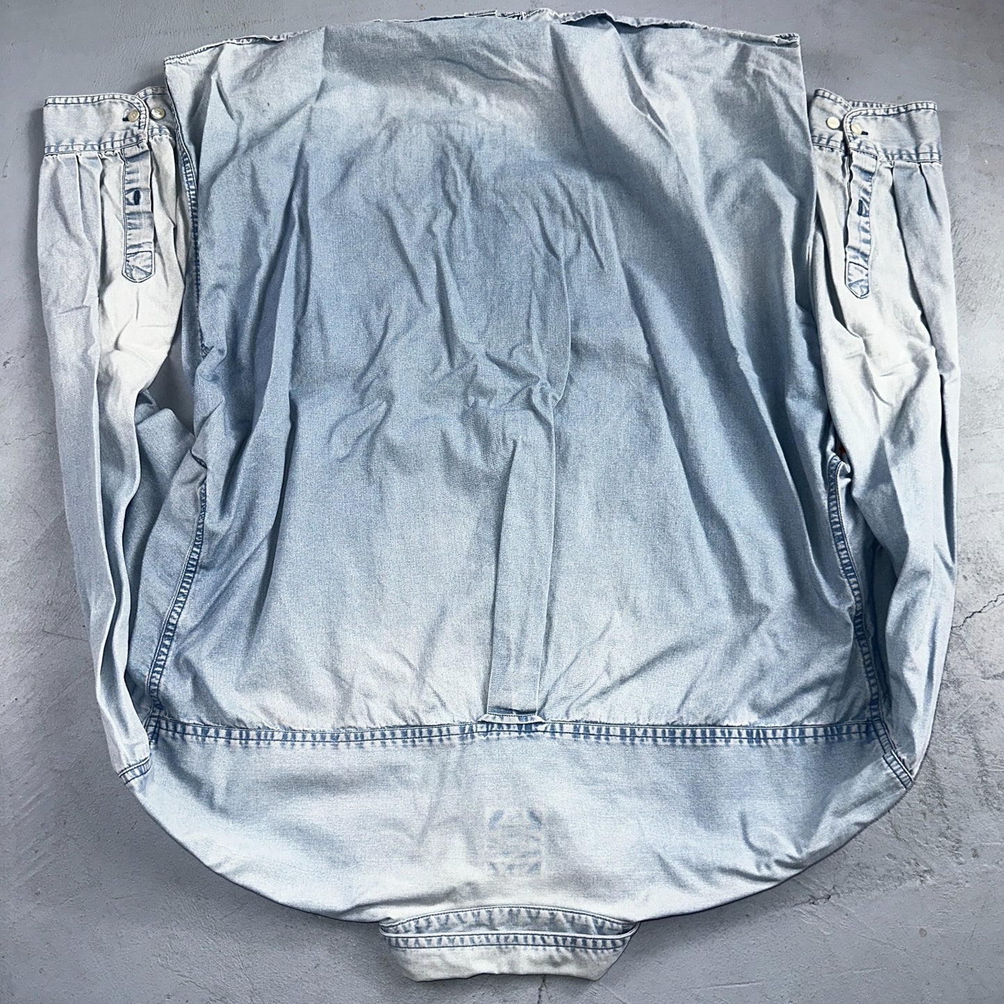 Gap 90s VTG Denim Shirt Mens XL Blue Cotton Casual Standard Button Up Faded