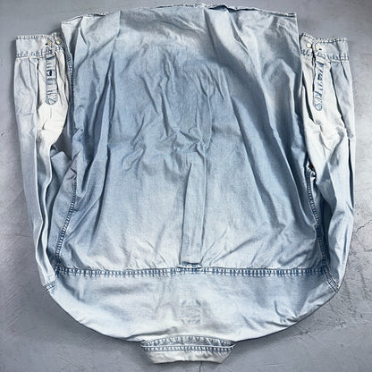 Gap 90s VTG Denim Shirt Mens XL Blue Cotton Casual Standard Button Up Faded