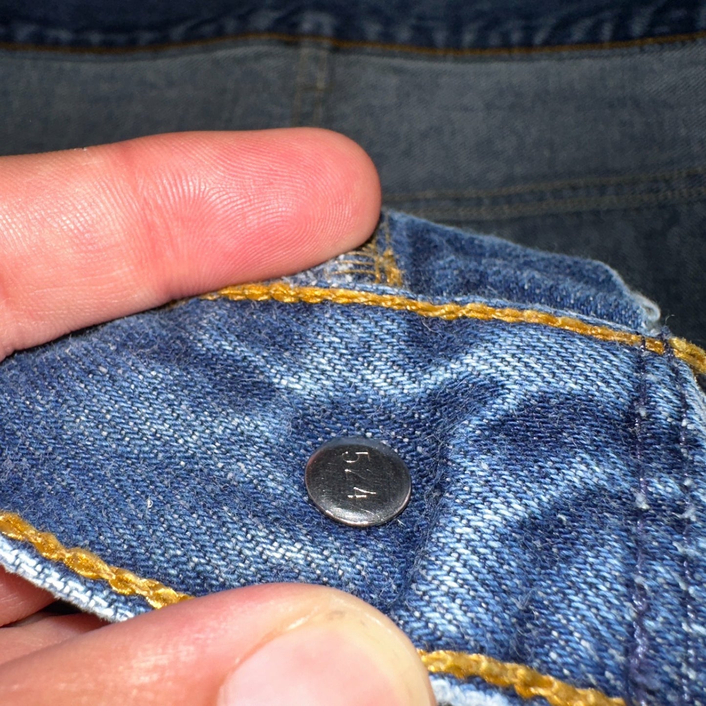 Levis 501 Vintage 90s USA XX Straight Leg Jeans Blue Med Wash 44x32 Act 40x28