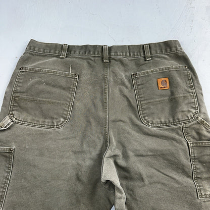 Carhartt VTG Double Knee Carpenter Pants Mexico B01 B136 MOS Green Act 38x32
