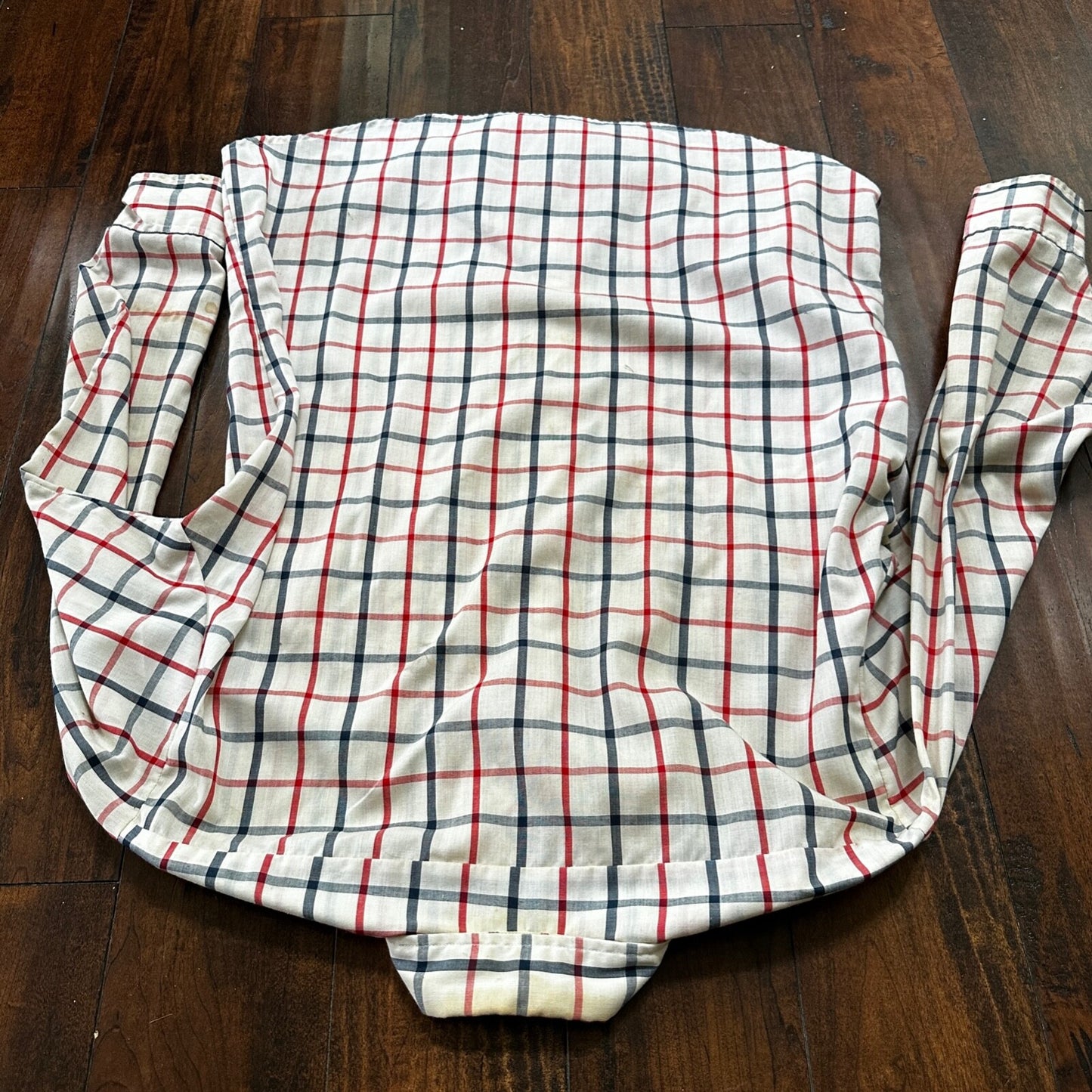 Vintage Levis Shirt Mens XL Red Blue Plaid Button Up White Tab 80s 90s 1980s