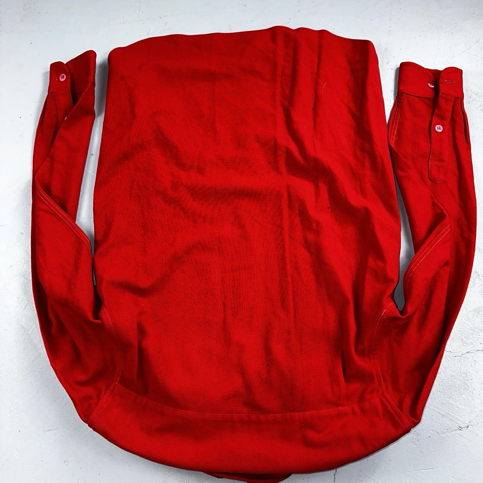 Pendleton 1930s VTG Wool Shirt Jacket Long Sleeve Red Basic Pink Buttons 30s 40s