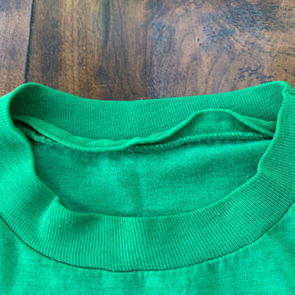 Nike Family Fitness Center FFC Vintage T Shirt 80s Single Stitch Green Sports 