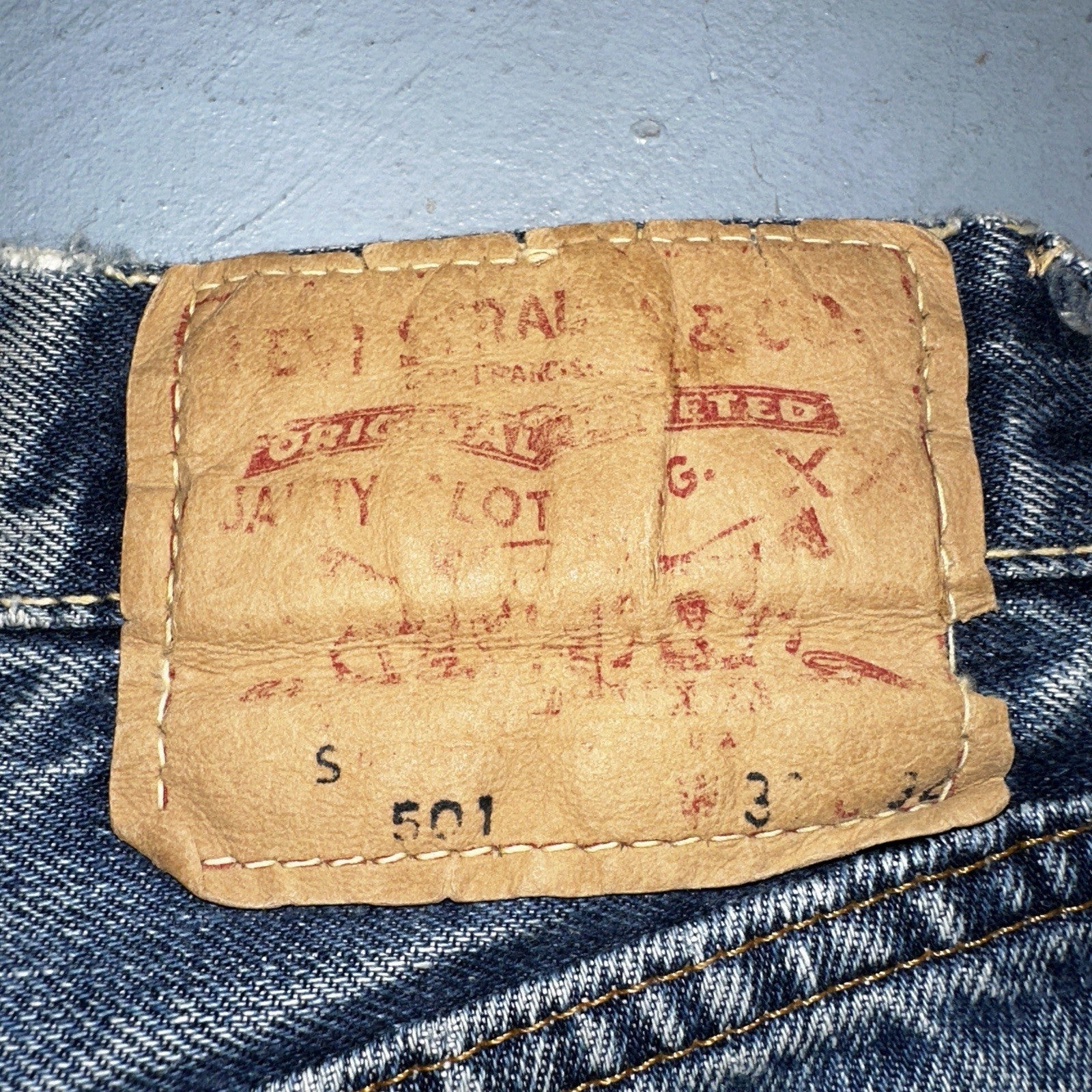 Levis 501 Big E Vintage 60s Redline Selvedge USA XX 1960s Jeans 30x32 Ac 28x28