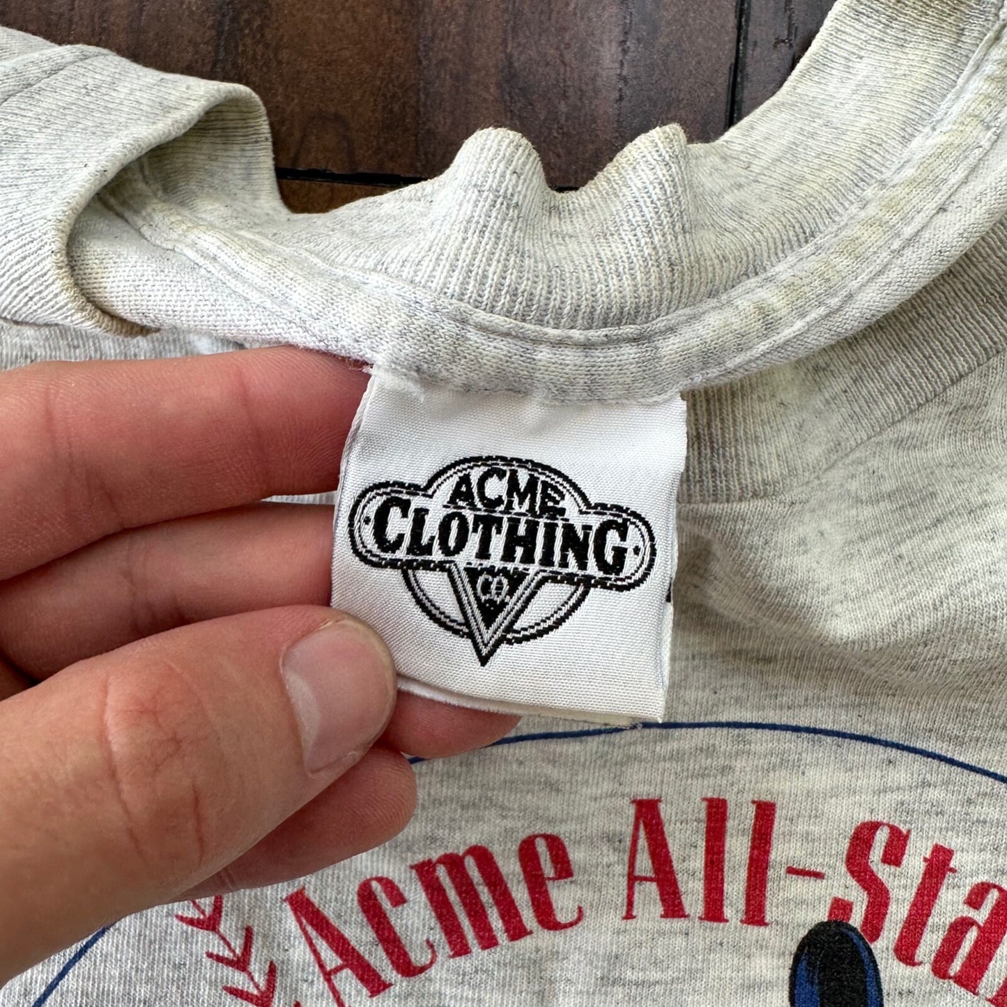 Acme All Stars Vintage T Shirt Taz Homerun Devil Looney Tunes 90s 1991 Baseball