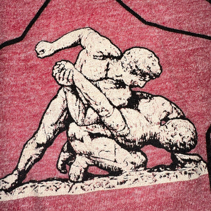 Oregon Champion Wrestling Red VTG T Shirt Raglan Single Stitch High School 80s