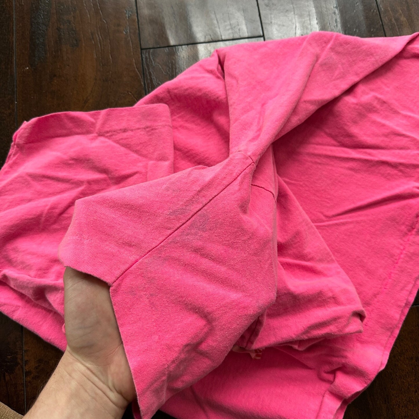 Fruit of The Loom Pink USA Vintage T Shirt FOTL Blank Simple Essential 90s