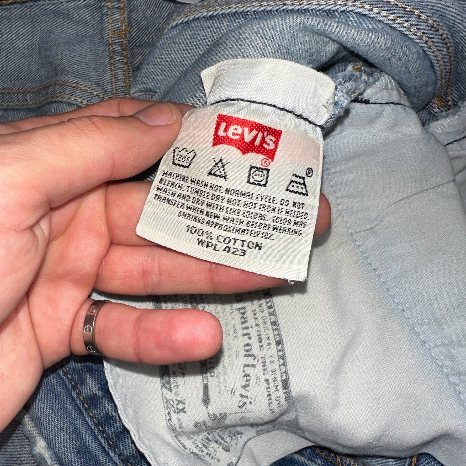 Levis 501 Vintage Y2K 90s XX Straight Leg Jeans Blue Med Wash 38x36 Act 35x31