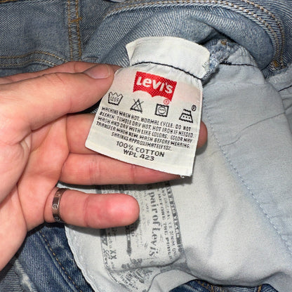Levis 501 Vintage Y2K 90s XX Straight Leg Jeans Blue Med Wash 38x36 Act 35x31