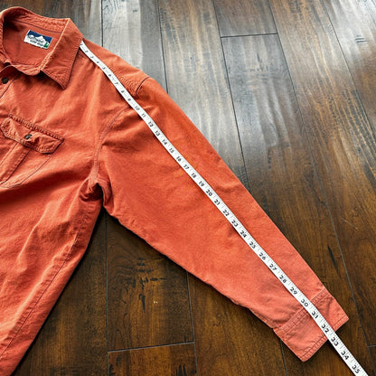 Northwest Winter Weight Size 2XL L/S Orange/Red Chamois Shirt Hiking VTG 90s
