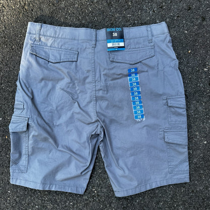 Iron Co. Men's NWT 38 Comfort Waistband Regular Fit Stretch Cargo Short