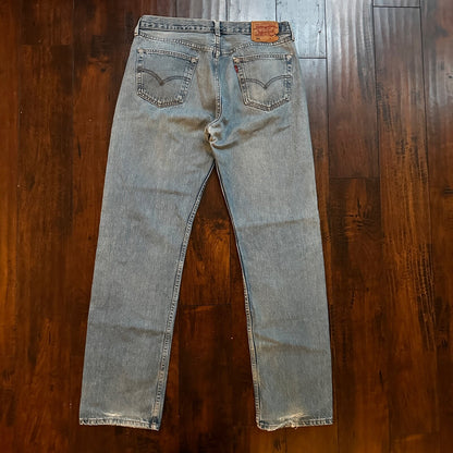 Levis 501 Vintage Y2K Straight Leg XX 2000s Jeans 36x34 Light Wash Act 33x33