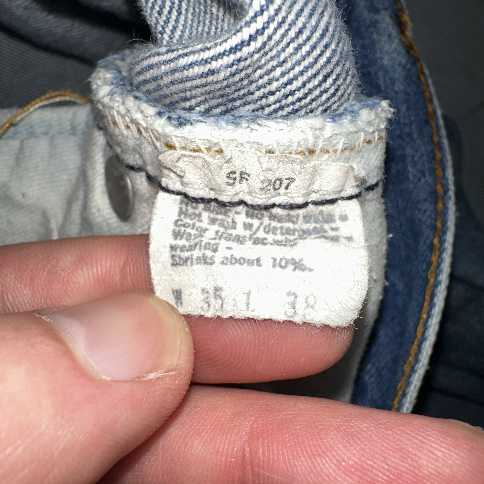 Levis 501 Vintage 80s Redline Selvedge USA XX Jeans Med Wash 35x38 Act 32x33