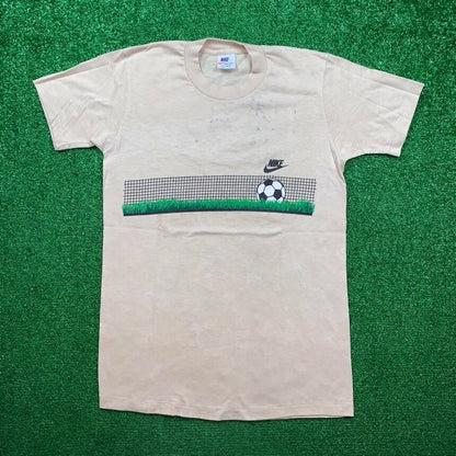 Vintage Nike T Shirt USA Rare Single Stitch Soccer Sports 70s 80s Running Geisha