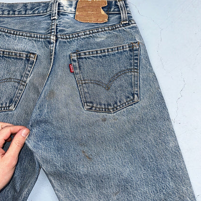 Levis 501 Vintage 80s Redline Selvedge USA XX Jeans Med Wash 28x34 Act 26x30