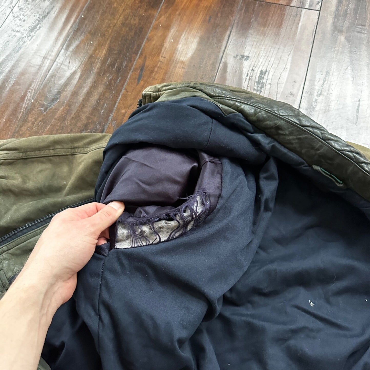 Andrew Marc NEW YORK Mens Suede Leather Coat Jacket Boxy Vintage Y2K 90s A2