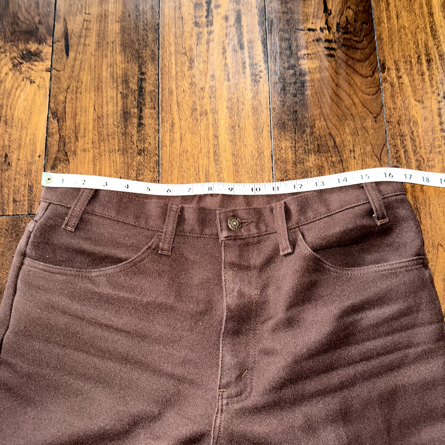 Levis Vintage 70s 517 35x32 Bootcut Pants Brown Polyester Slacks Act 33x31