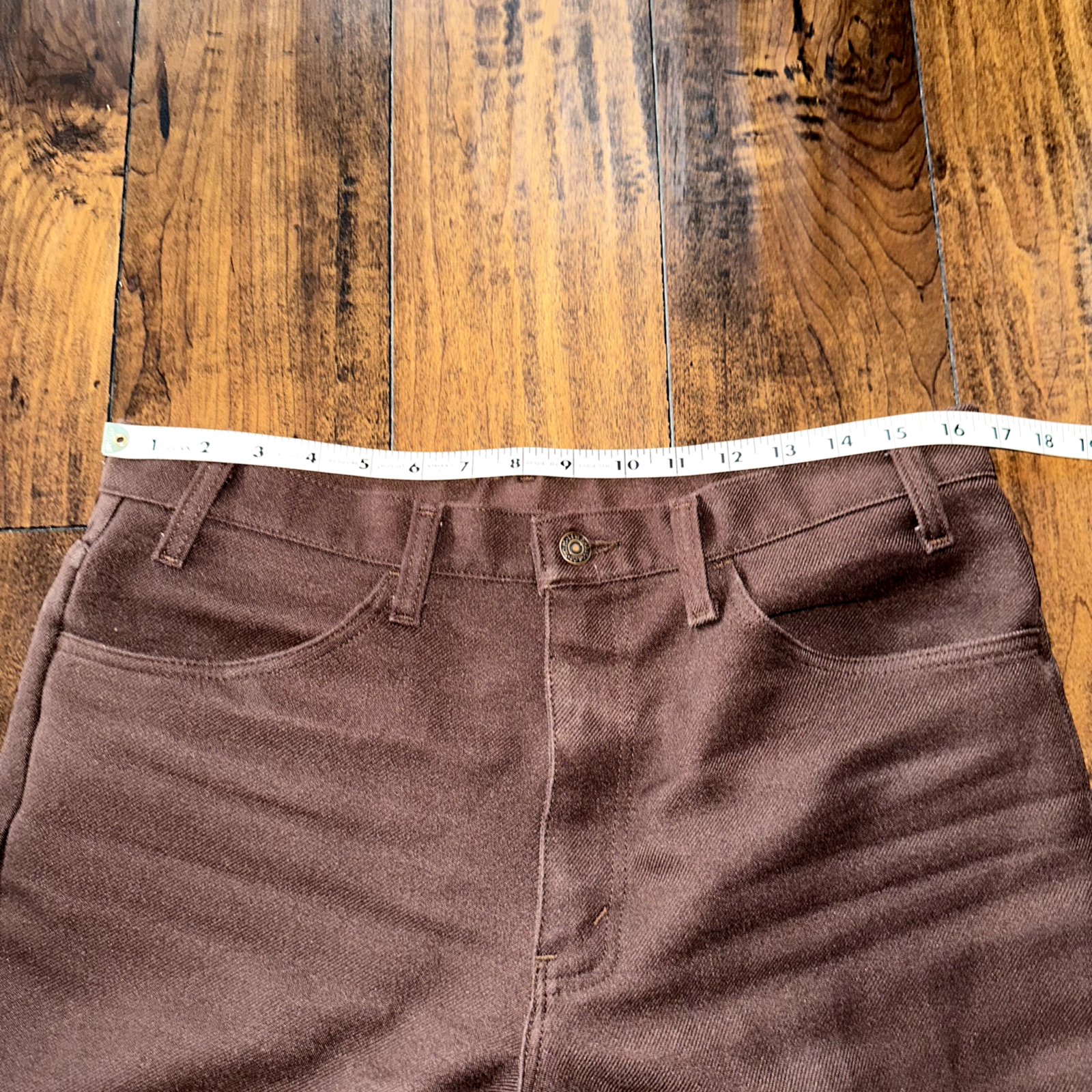 Levis Vintage 70s 517 35x32 Bootcut Pants Brown Polyester Slacks Act 33x31