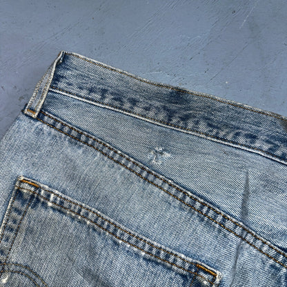 Levis 501 Vintage 90s Mexico Straight Leg Jeans Blue Light Wash 40x30 Act 40x28