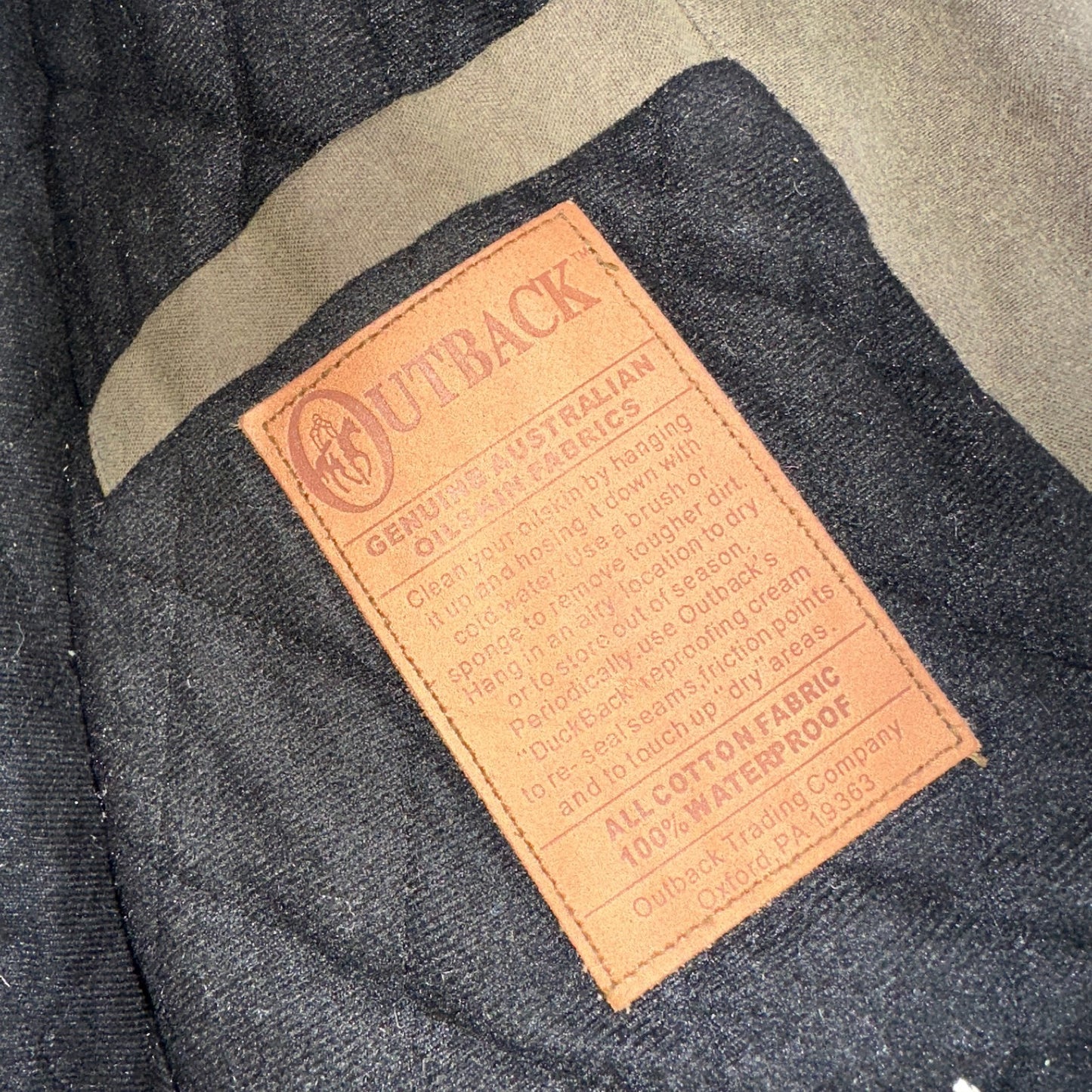 Outback Trading Waxed Canvas Fleece Lined Oilskin Jackhammer Jacket Mens XL