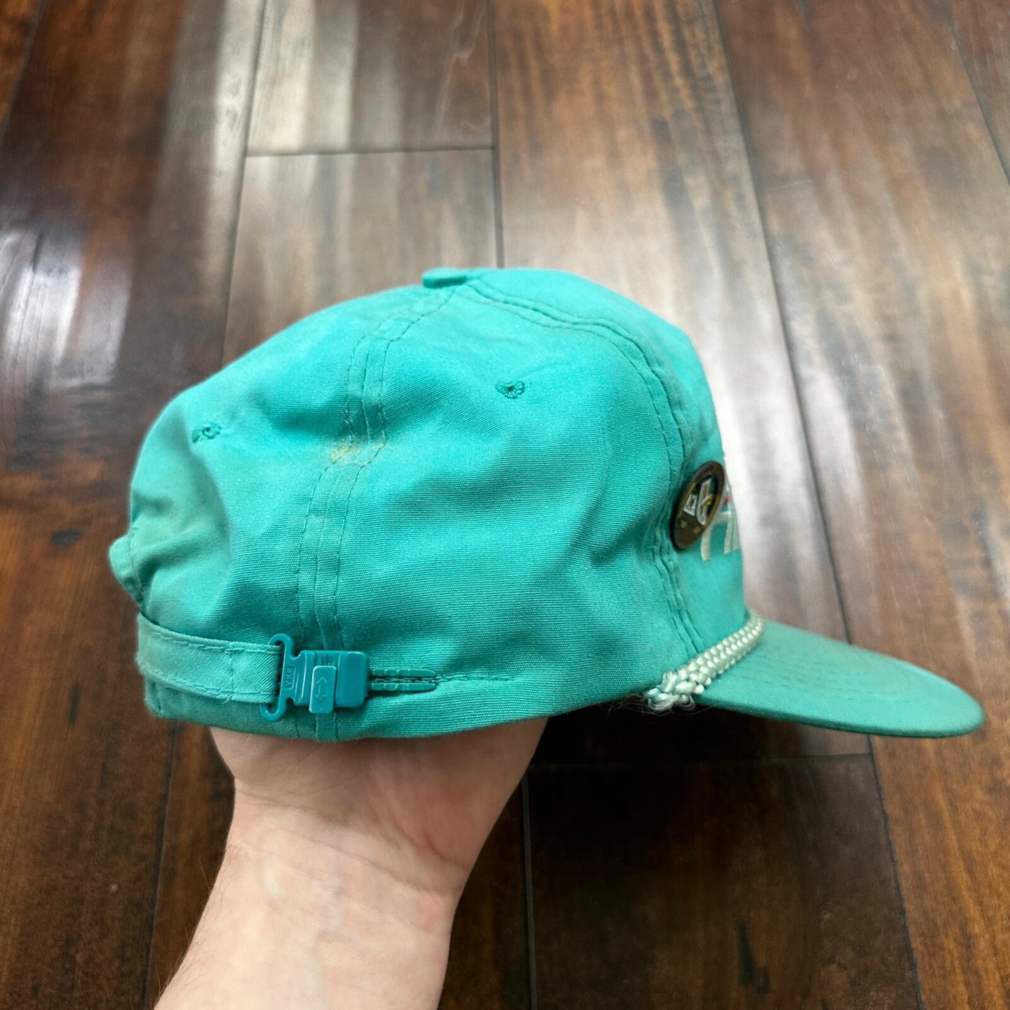 Arizona VTG Hat Cap Snapback Pins Cool Teal 80s Cactus Travel Fun