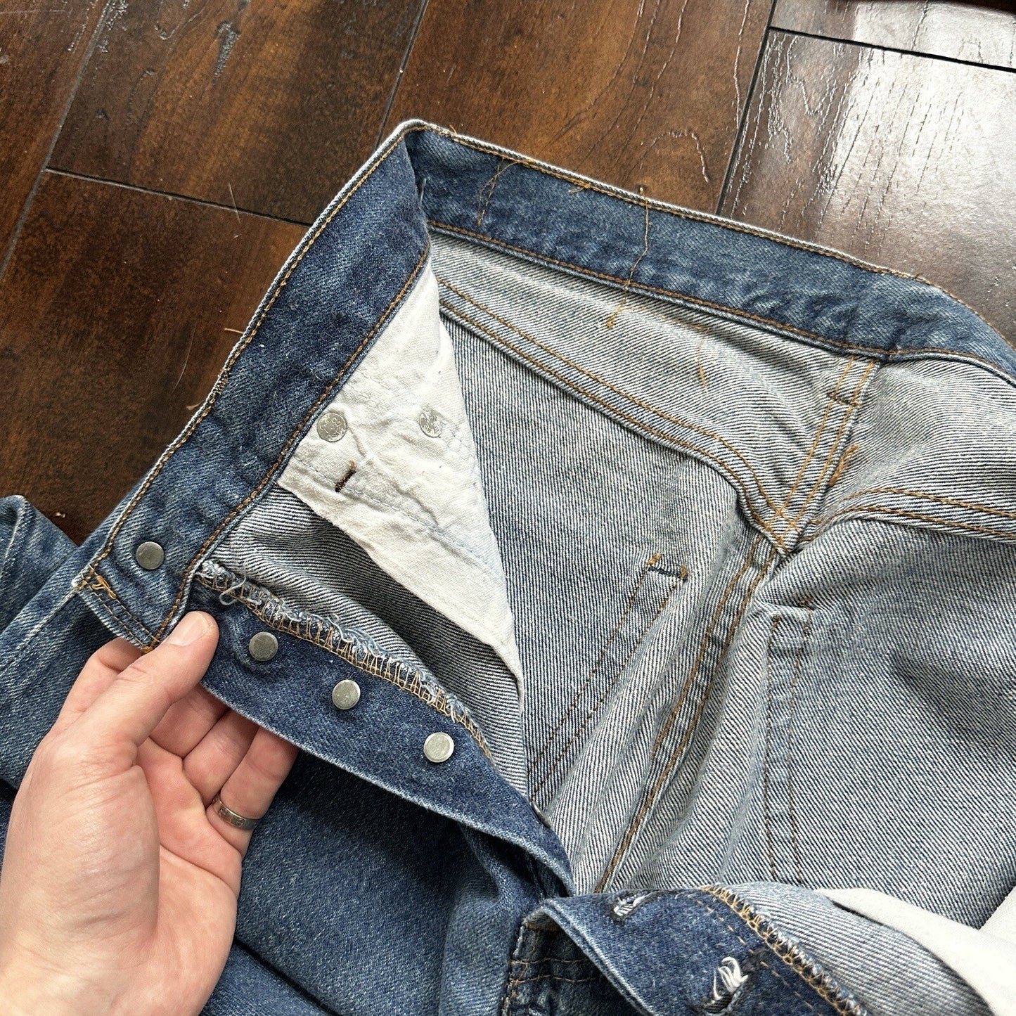 Levis Vintage 80s Redline Selvedge USA 501 XX Jeans 66 70s 32x34 Act 30x26