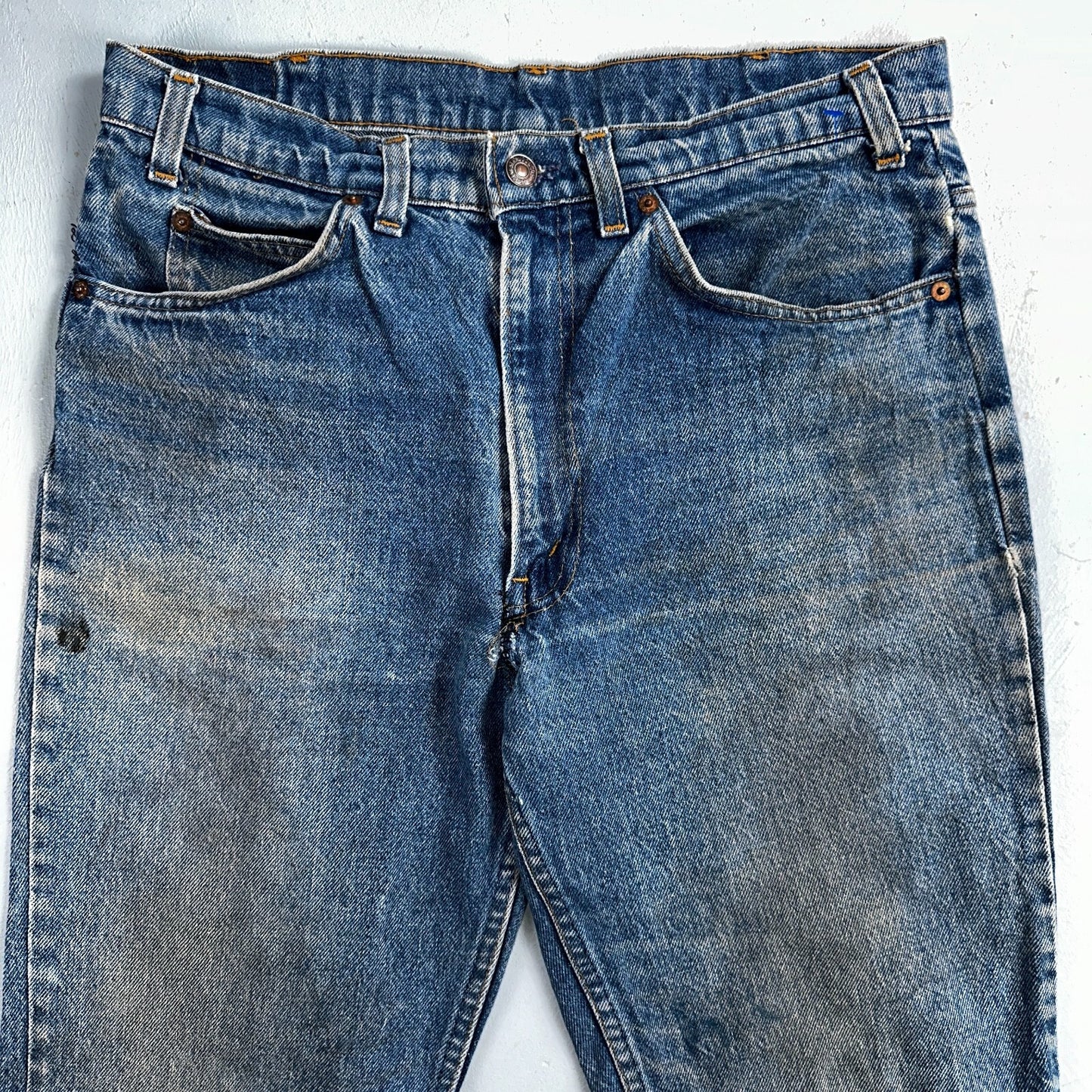 Levis 517 Vintage 80s USA Orange Tab Bootcut Flare Blue Worn Jeans Act 32x31