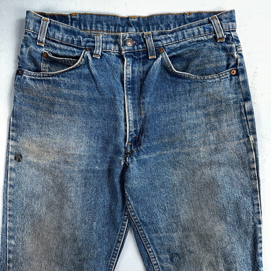 Levis 517 Vintage 80s USA Orange Tab Bootcut Flare Blue Worn Jeans Act 32x31