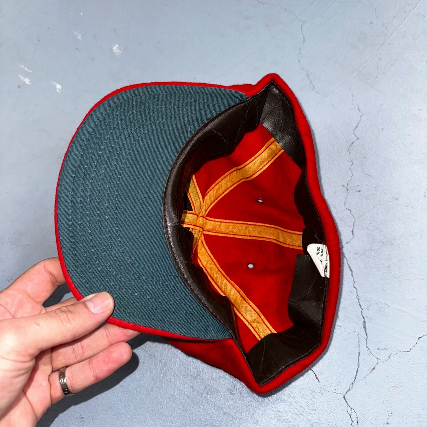 Caveman Camper Oregon VTG Hat Cap Snapback Grant Pass Very Rare Wool 1960s 60s