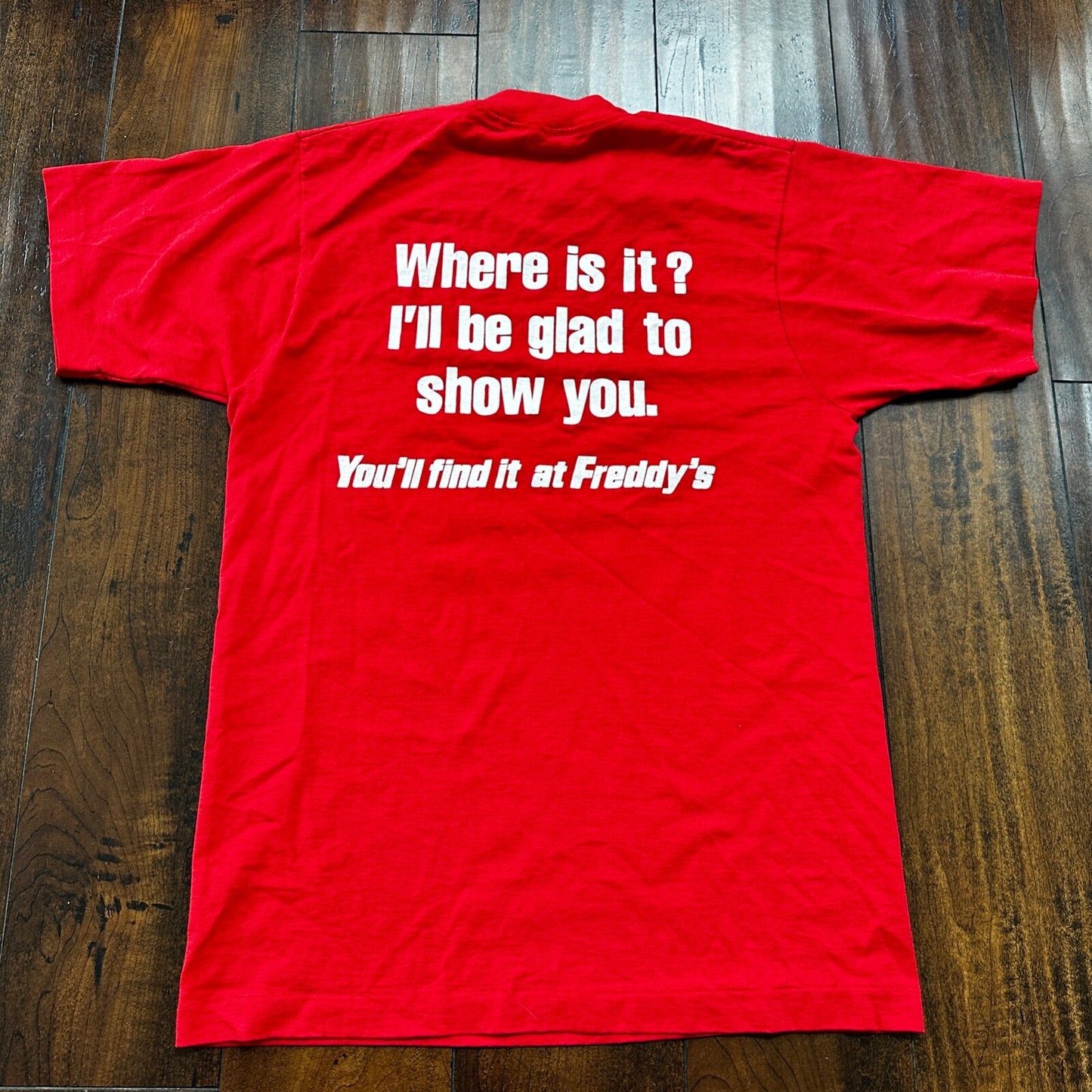 Fred Meyer Red VTG T Shirt 80s Single Stitch Funny Grocery Store Memorabilia