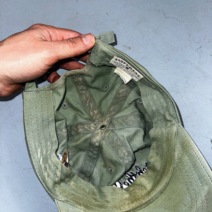 Catch The Spirit Snoopy VTG Hat Cap Snapback Green USGA Political Thrashed USED