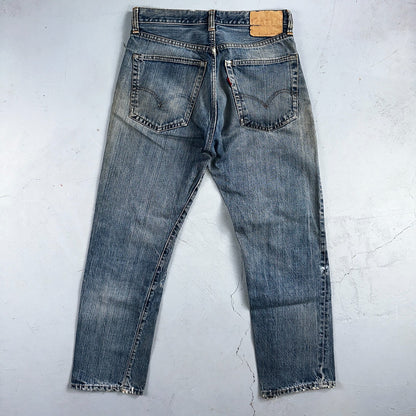 Vintage LEVIS 505 Jeans Big E 1960s Denim 30x26 USA 60s 501 502 Talon Zipper