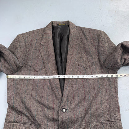 Vintage Circle S Dallas Texas Western Cowboy Blazer Jacket Mens 44L Silk Lining