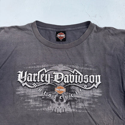 Harley Davidson Eugene Oregon VTG T Shirt Doyles Grunge Faded Black Y2K USA