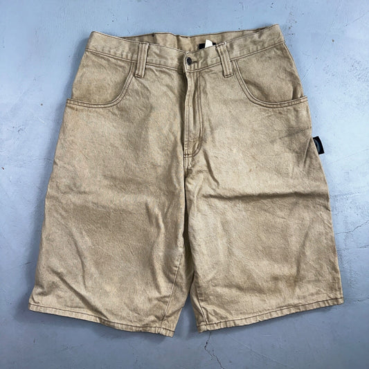 Vintage Interstate IS Y2K Baggy Skate Rave Light Jean Shorts USA 90s Size 34