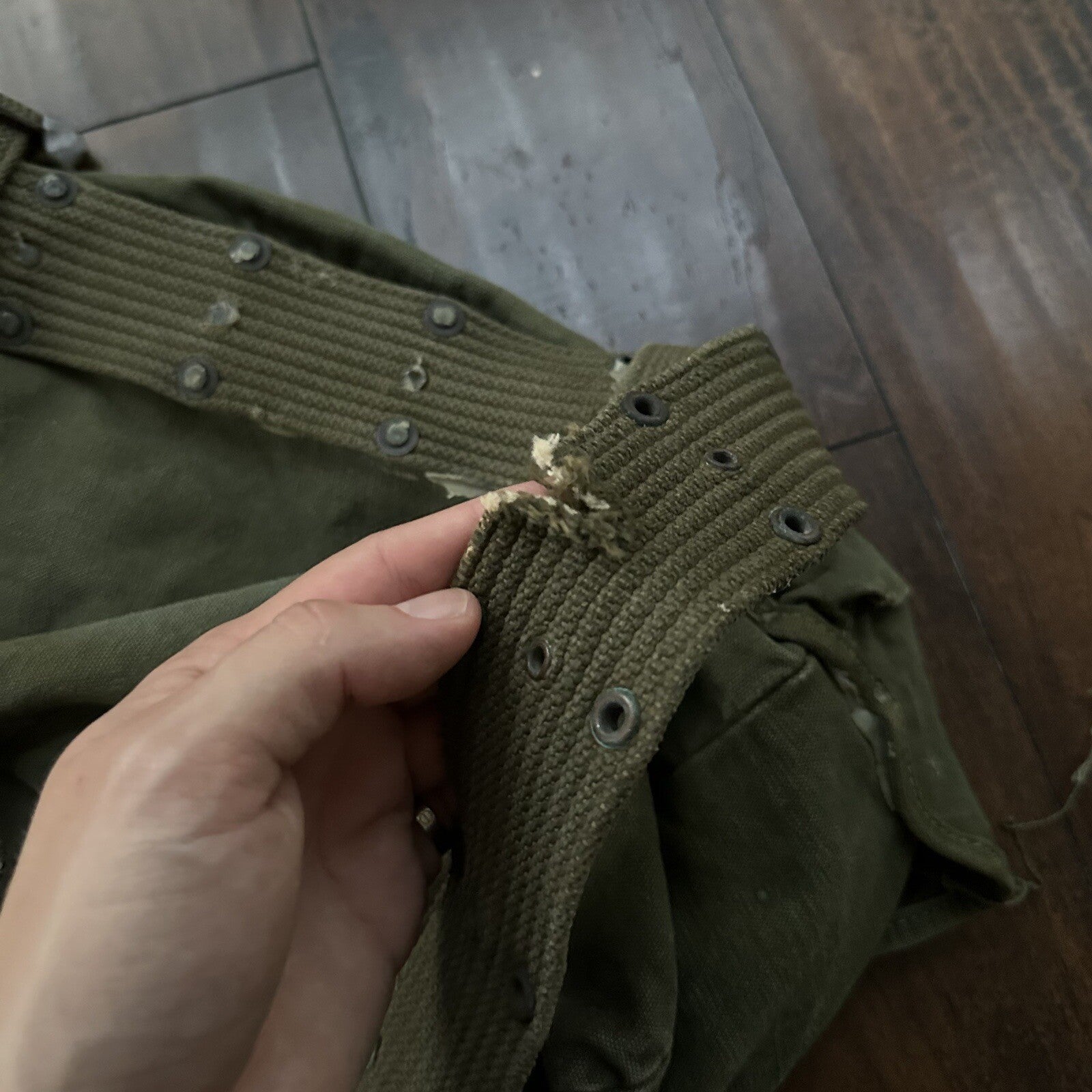 U.S. MILITARY Web Belt Bag Duffle Waist Fanny Pack 1940s 40s WWII Hiking Tools